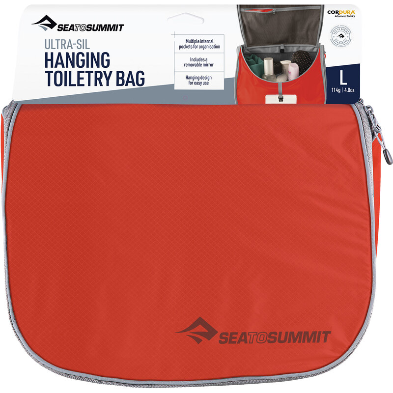 Cestovní kosmetická taštička Sea to Summit Ultra-Sil Hanging Toiletry Bag spicy orange