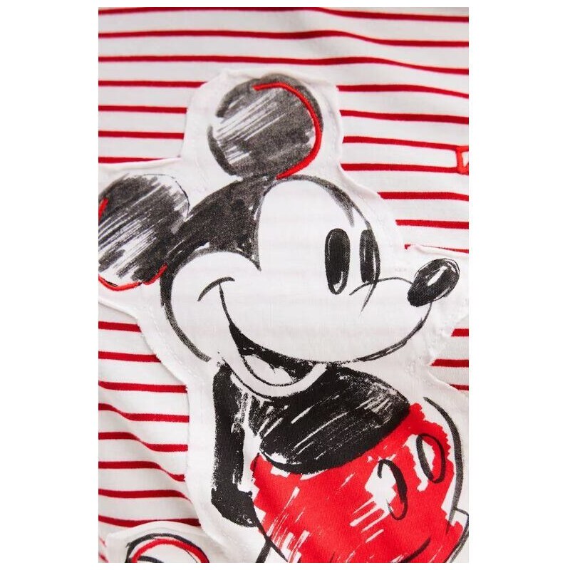 Dámské triko DESIGUAL 24SWTK77 3000 TS_MICKEY PATCH 3000 RED