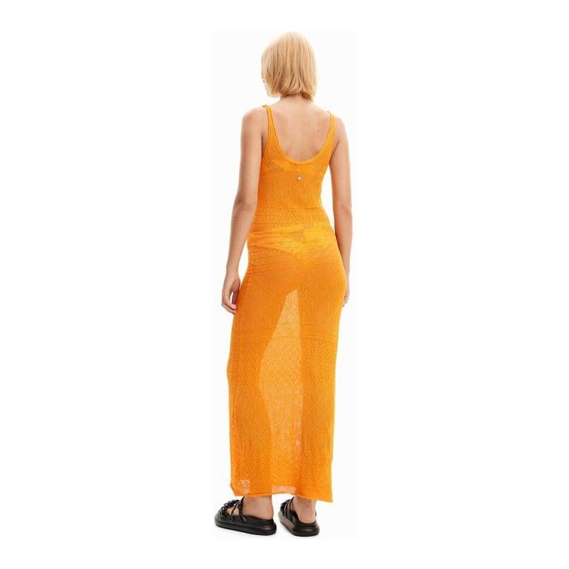 Dámské šaty DESIGUAL 24SWMF02 7002 SWIM_DRESS KENIA 7002 ORANGE