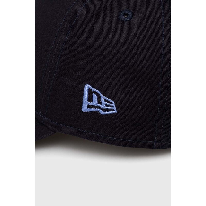 Bavlněná baseballová čepice New Era LOS ANGELES DODGERS tmavomodrá barva, s aplikací