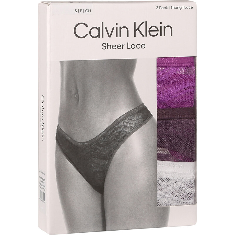 3PACK dámská tanga Calvin Klein vícebarevná (QD5216E-NOW)