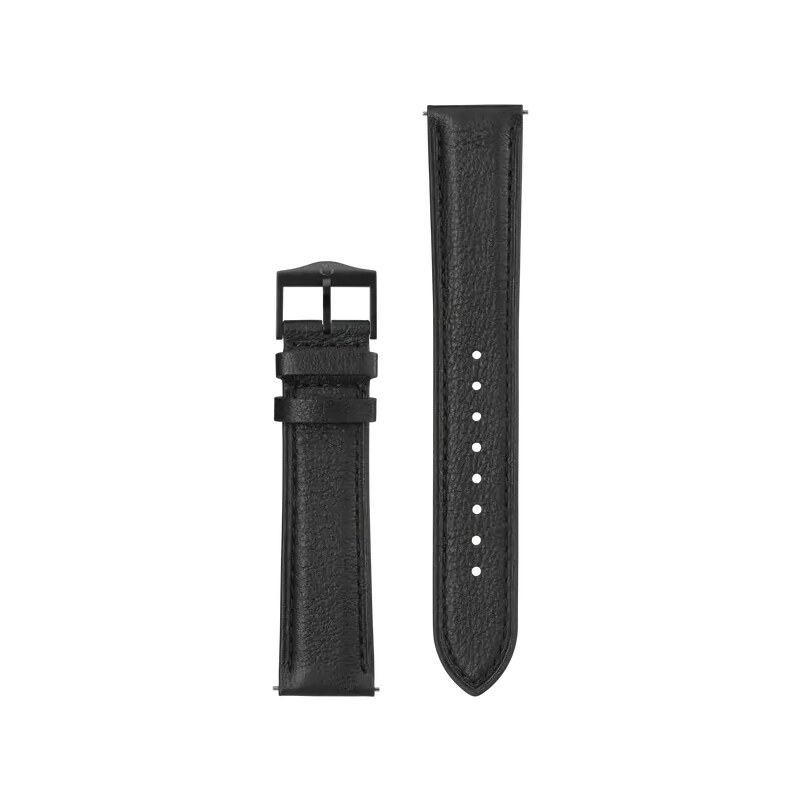 Protek Watches Černé pánské hodinky Milus s koženým páskem Snow Star Dark Matter 39MM Automatic