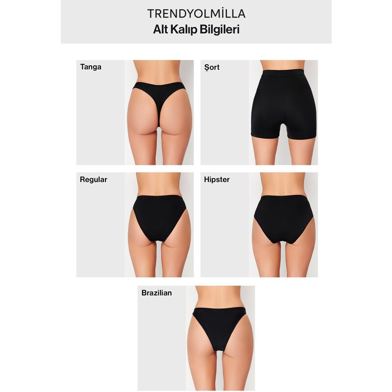 Trendyol Floral Pattern One-Shoulder Tie Normal Leg Swimsuit