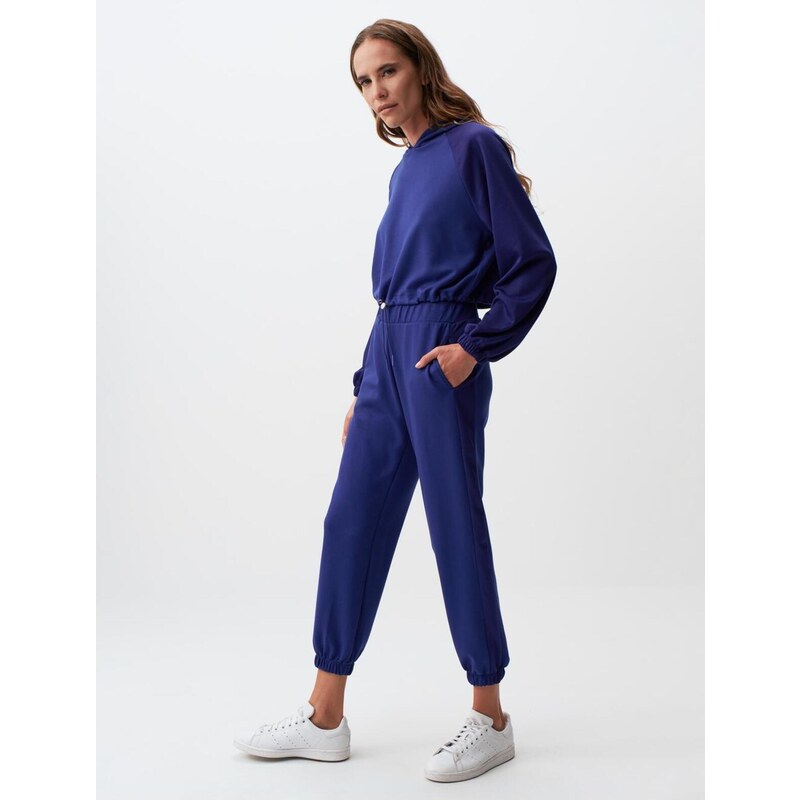 Jimmy Key Cobalt Normal Waist Elastic Leg Pocket Jogger Trousers