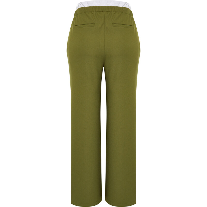 Trendyol Curve Khaki Wideleg Woven Trousers