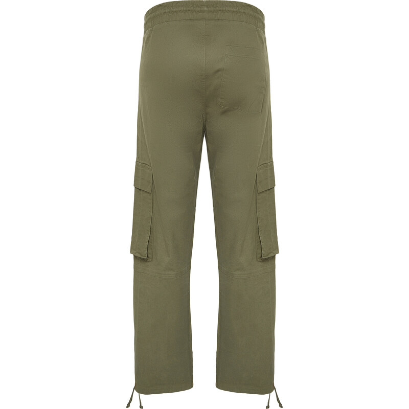 Trendyol Khaki Regular Fit Cargo Pocket Trousers