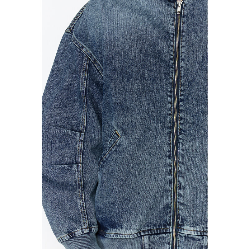 Trendyol Dark Blue Bomber Denim Jacket