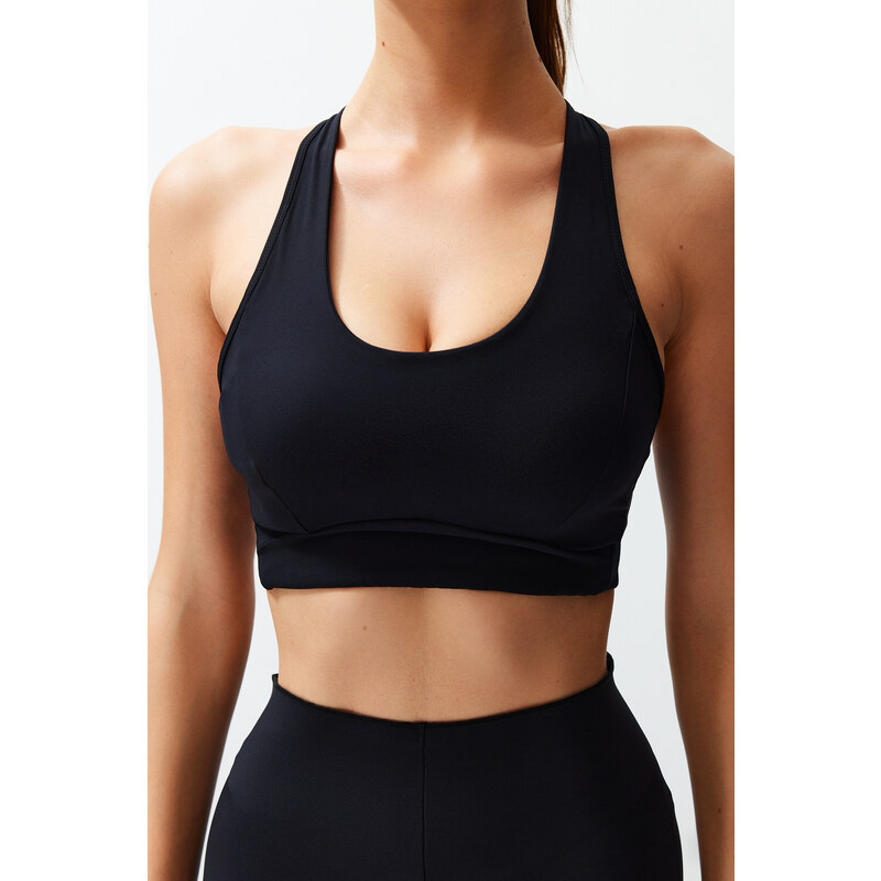 Trendyol Premium Black Polyamide Fabric Support Knitted Sports Bra