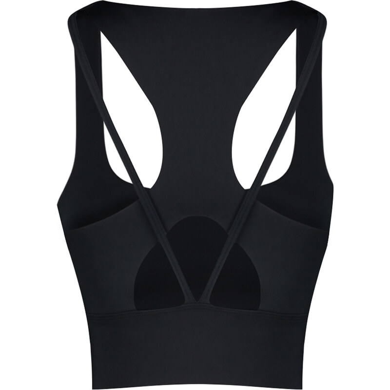 Trendyol Premium Black Support/Shaping Back Detail Halter Neck Knitted Sports Bra