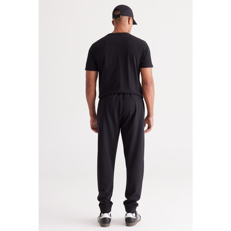 AC&Co / Altınyıldız Classics Men's Black Standard Fit Regular Fit Printed Sweatpants