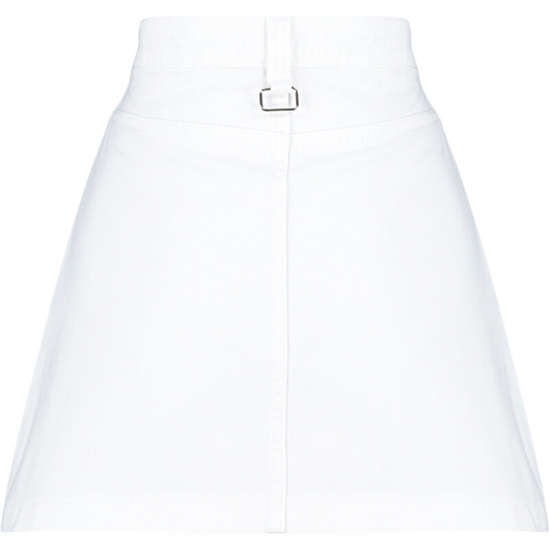 Trendyol White Zipper Detail Mini Denim Skirt