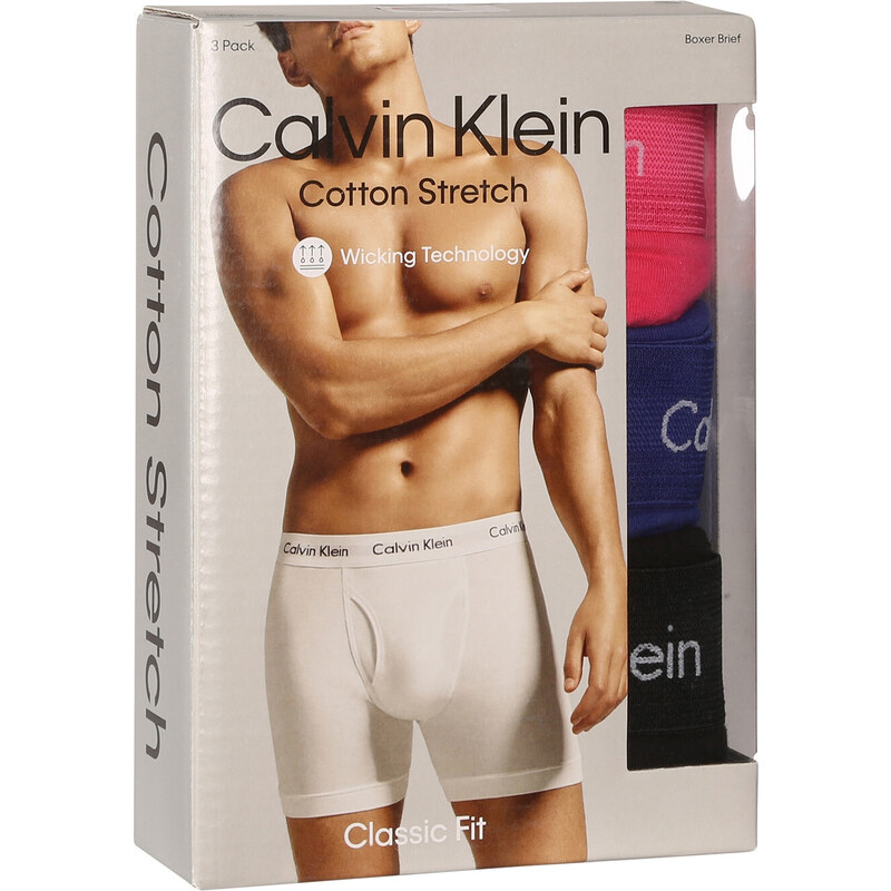 3PACK pánské boxerky Calvin Klein vícebarevné