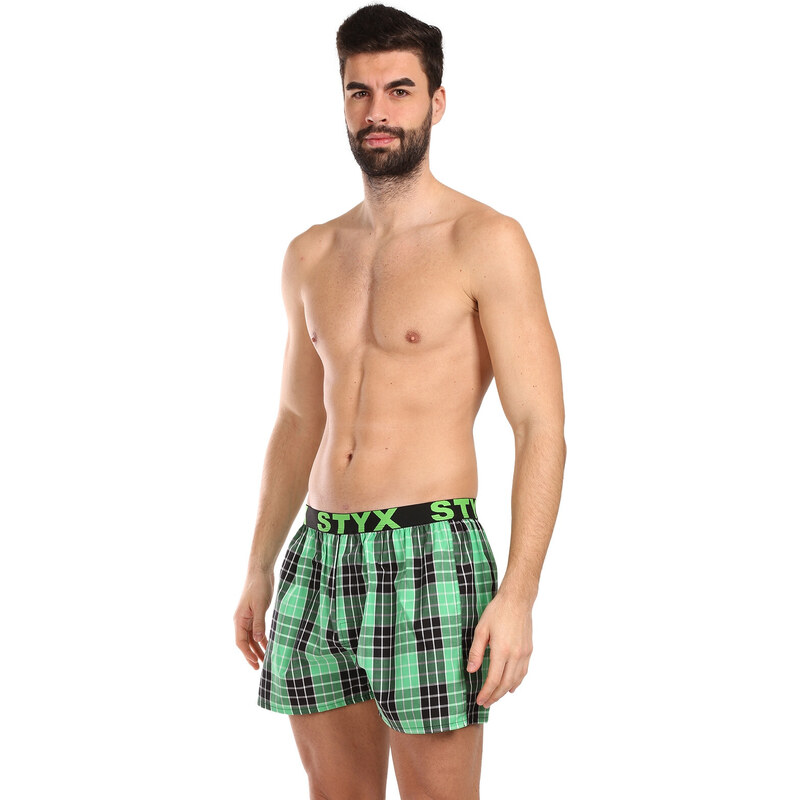 3PACK pánské trenky Styx sportovní guma vícebarevné (3B102729)