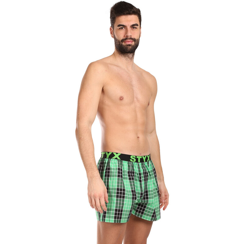 3PACK pánské trenky Styx sportovní guma vícebarevné (3B102729)