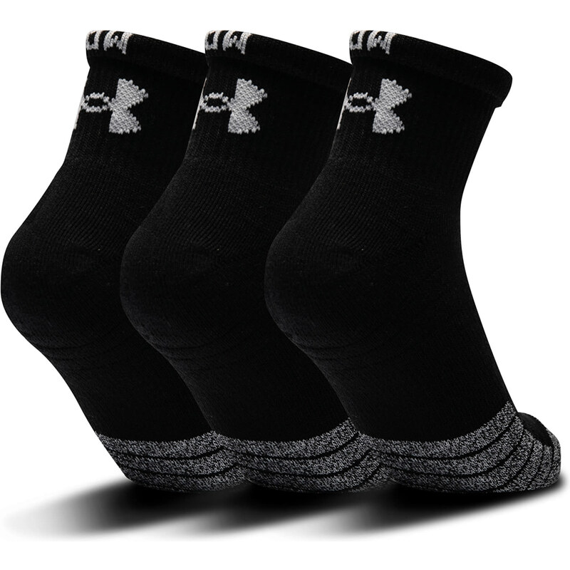 Pánské ponožky Under Armour Heatgear Quarter 3-Pack Black