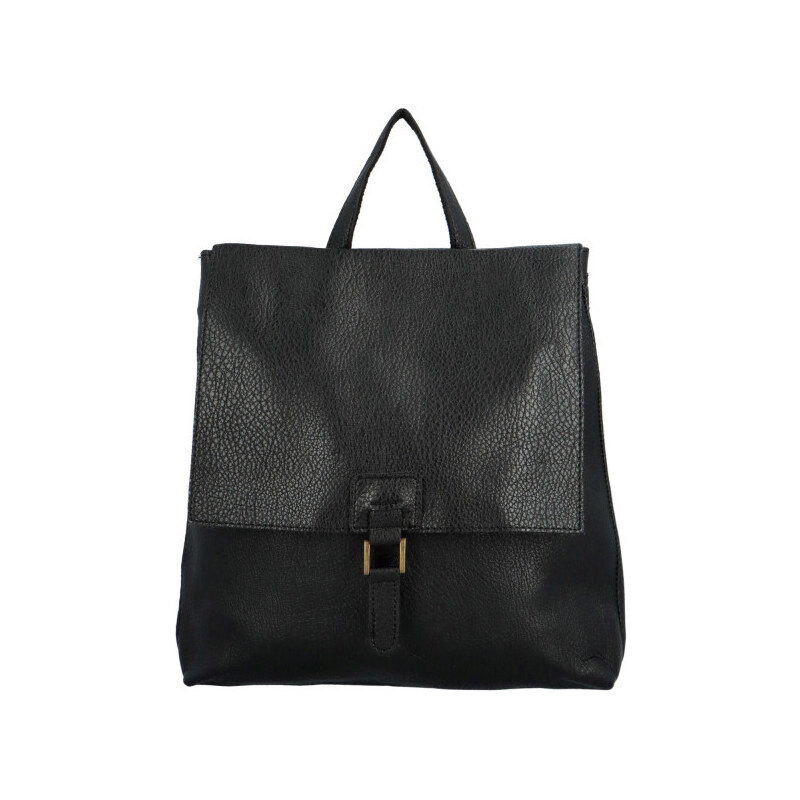 MaxFly Stylový dámský koženkový kabelko-batoh Octavius, černý