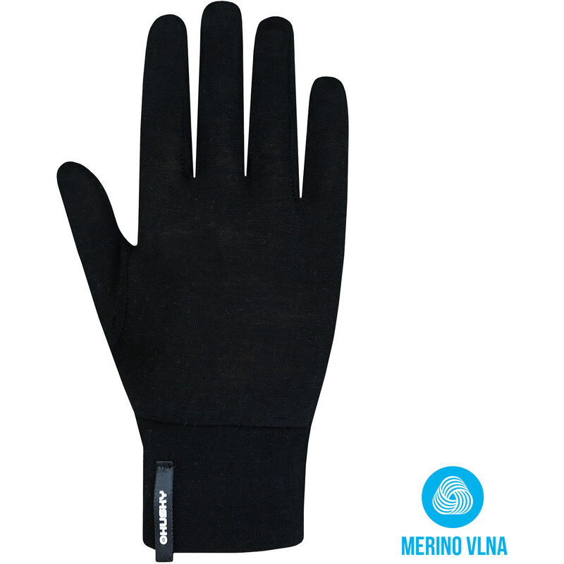 Unisex merino rukavice HUSKY Merglov black