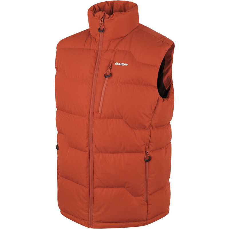 Pánská péřová vesta na zip HUSKY Deep M dark orange