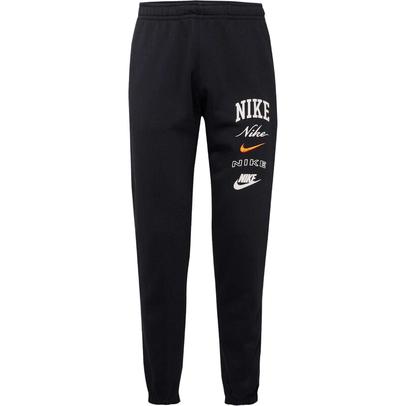 Nike Sportswear Kalhoty 'CLUB' oranžová / černá / bílá
