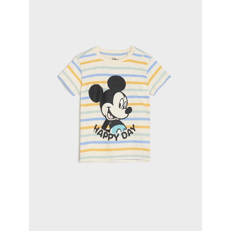 Sinsay - Tričko Mickey Mouse - krémová