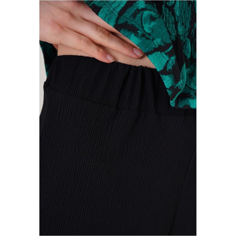 Pletené kalhoty Bigdart 6543 - Černé