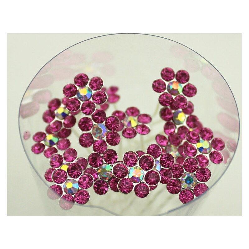 China Jewelry Vlásenka kytička sv. růžová 1 kus