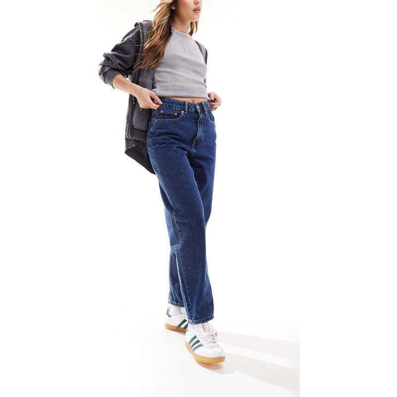 JJXX Lisbon mom jeans in dark blue wash