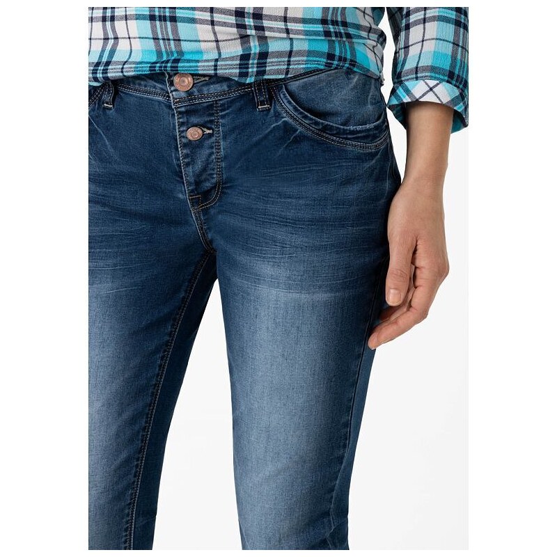 Dámské jeans TIMEZONE 17-10080-00-3014 3838 Slim NaliTZ 7/8 3838