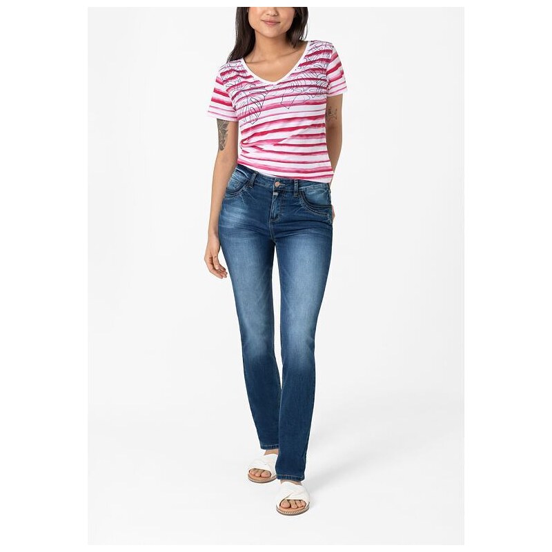 Dámské jeans TIMEZONE 17-10046-03-3014 3838 Slim TahilaTZ Womenshape 3838