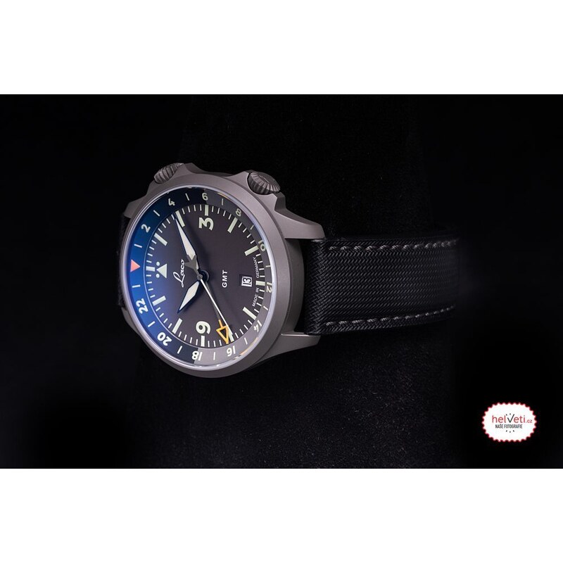 Laco Flieger Frankfurt GMT Schwarz