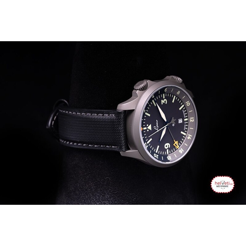 Laco Flieger Frankfurt GMT Schwarz