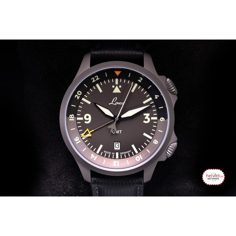 Laco Flieger Frankfurt GMT Schwarz