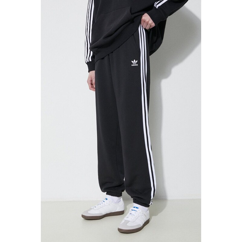 Bavlněné tepláky adidas Originals černá barva, s aplikací, IB7457