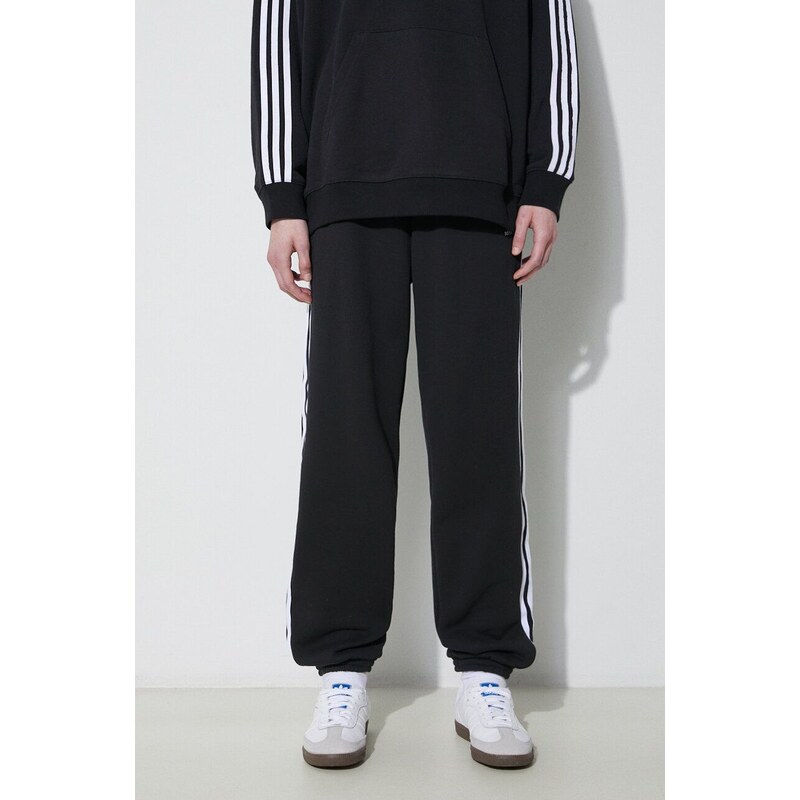 Bavlněné tepláky adidas Originals černá barva, s aplikací, IB7457