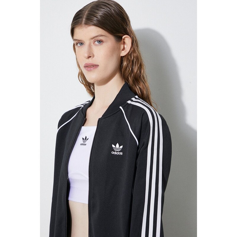 Mikina adidas Originals dámská, černá barva, s aplikací, IK4034