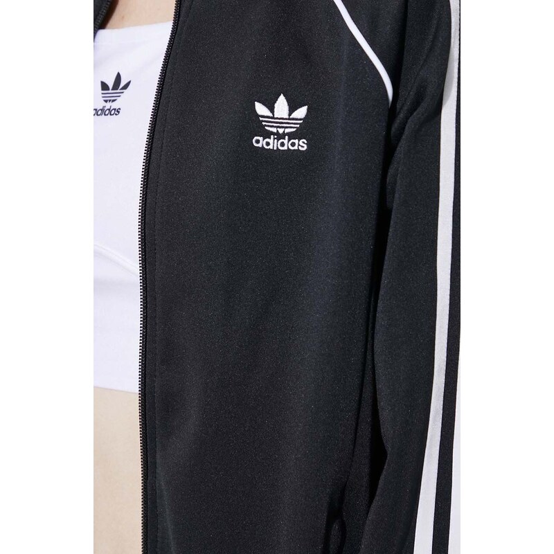 Mikina adidas Originals dámská, černá barva, s aplikací, IK4034