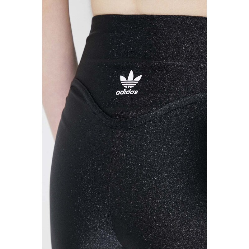 Kraťasy adidas Originals dámské, černá barva, s aplikací, high waist, IP0724