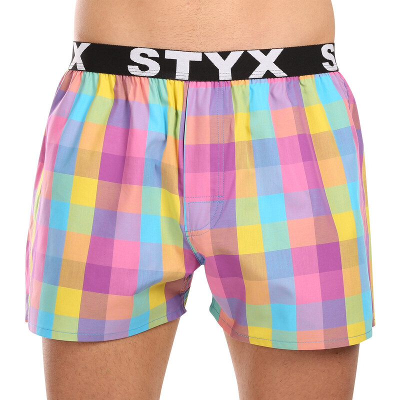 5PACK pánské trenky Styx sportovní guma vícebarevné (5B102630)