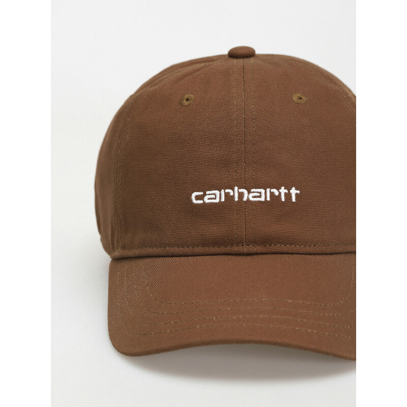 Carhartt WIP Canvas Script (lumber/white)hnědá