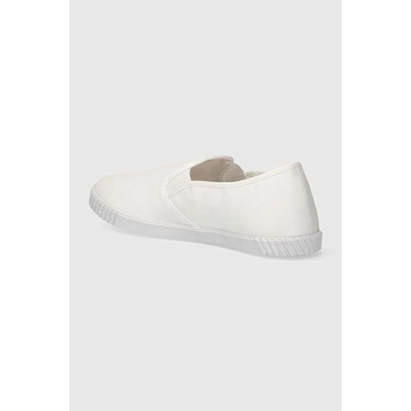 Tenisky Tommy Hilfiger CANVAS SLIP-ON SNEAKER dámské, bílá barva, FW0FW07806