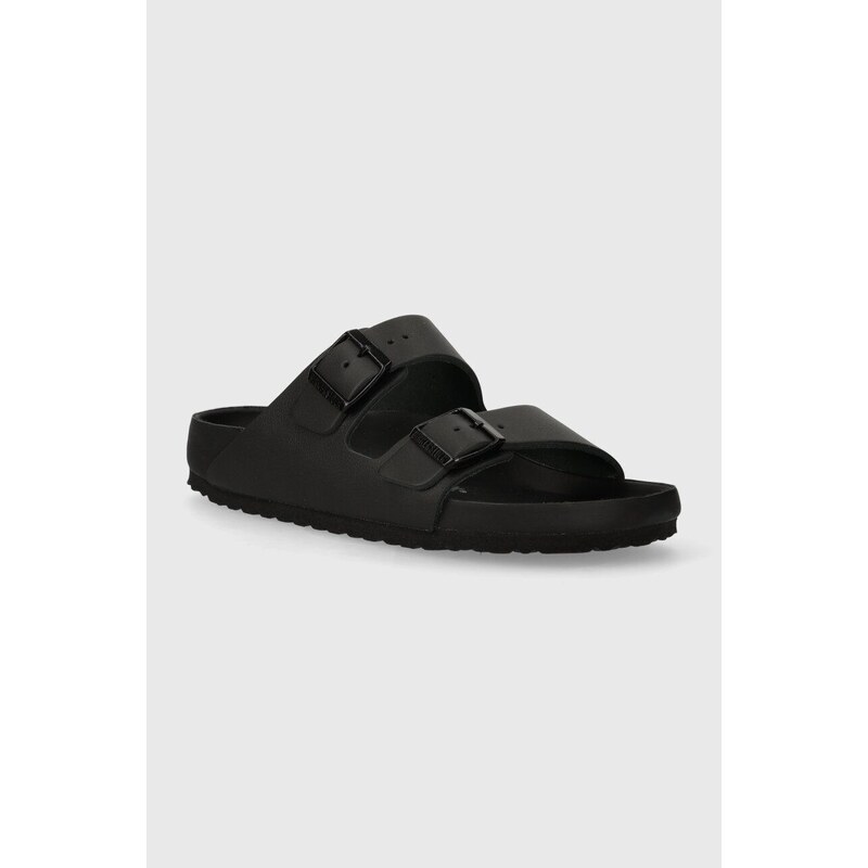 Kožené pantofle Birkenstock Arizona dámské, černá barva, 1026843