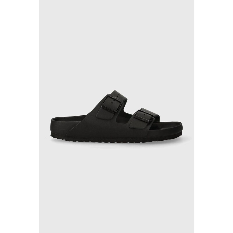 Kožené pantofle Birkenstock Arizona dámské, černá barva, 1026843