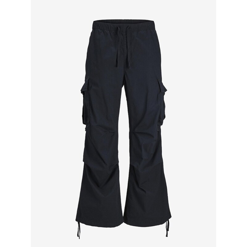 Černé pánské cargo kalhoty Jack & Jones Parachute - Pánské