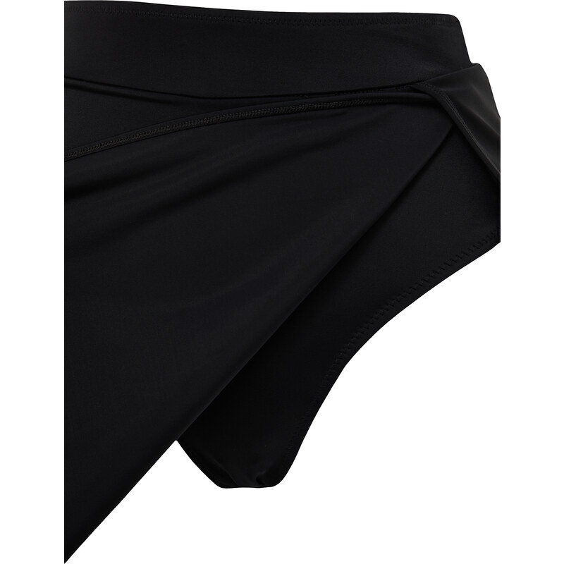 Trendyol Black Skirted Regular Bikini Bottom