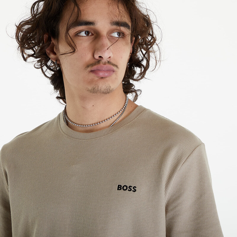 Pánské tričko Hugo Boss Waffle T-Shirt Brown