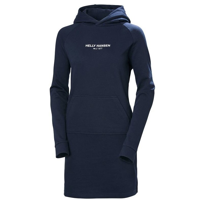 Dámské šaty HELLY HANSEN 54079 597 W CORE HOODIE DRESS 597 NAVY