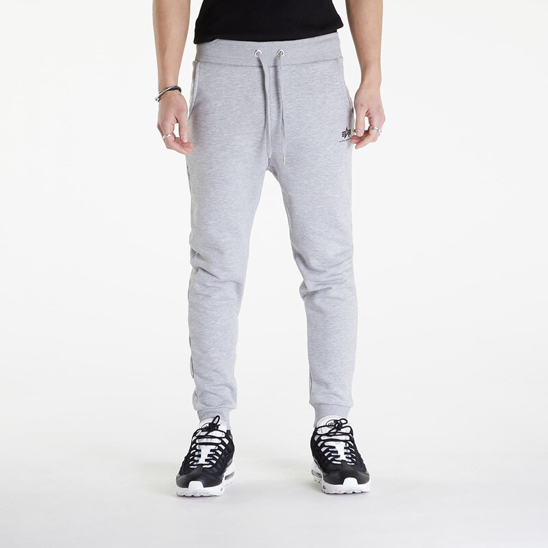 Alpha Industries Inc. Pánské kalhoty Alpha Industries Basic Jogger SL Grey Heather