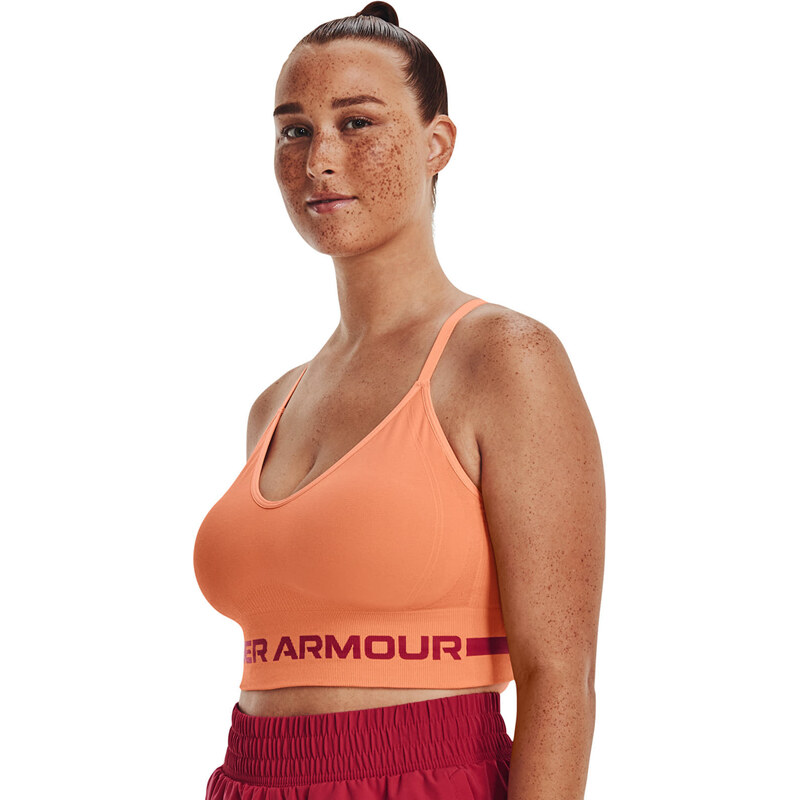 Podprsenka Under Armour Seamless Low Long Bra Orange