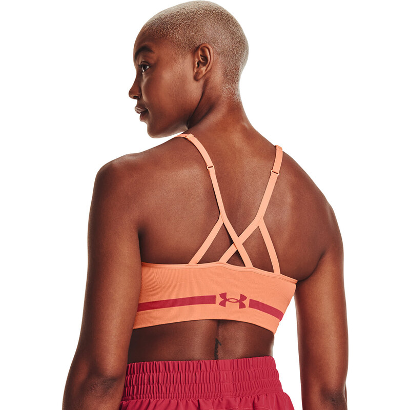 Podprsenka Under Armour Seamless Low Long Bra Orange