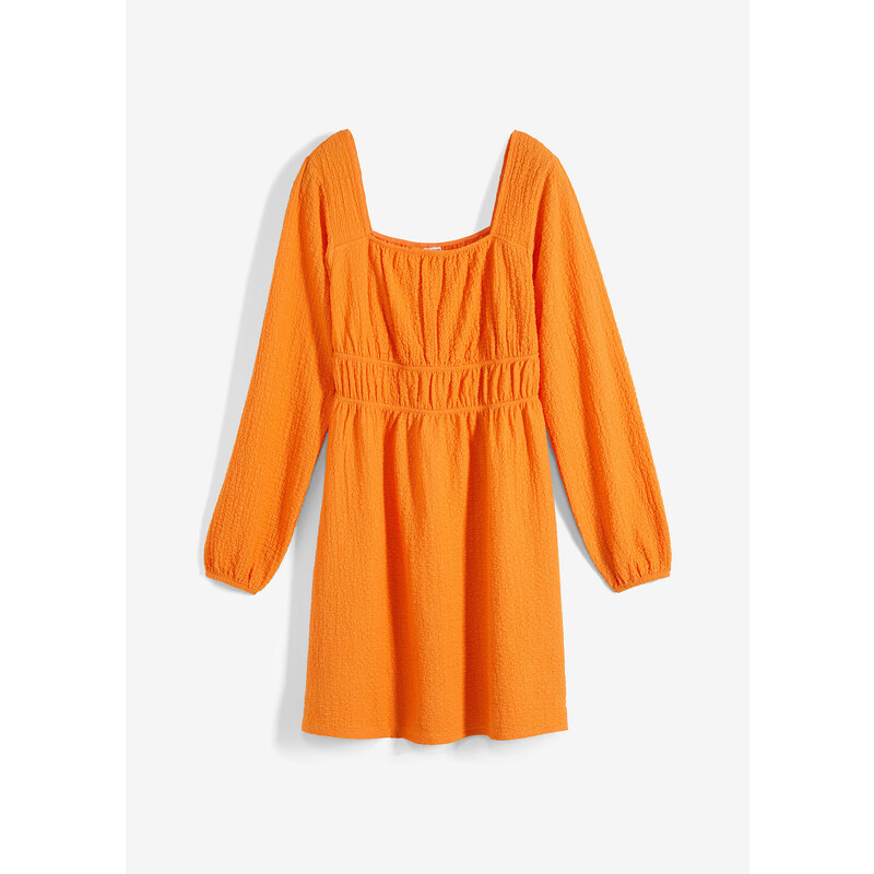 bonprix Krepové žerzejové šaty Oranžová